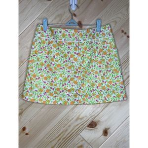 Lilly Pulitzer Womens Mini Skirt Floral Fruit Stretch Pocket Multicolor Size 4